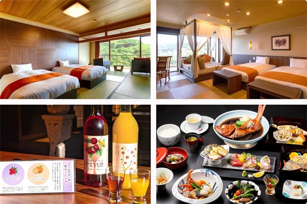 「果実酒飲みくらべ」や「ＰＯＬＡ　ＢＡアメニティー」など女性に人気の特典付き　夕食は特撰「黄金」コース